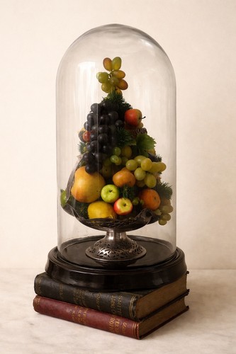 Large glass dome black - large,