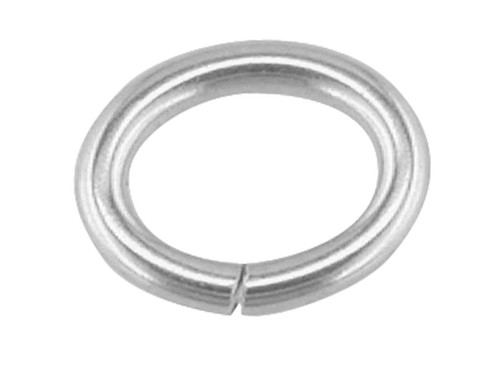 Sterling silver oval jump - sterling,