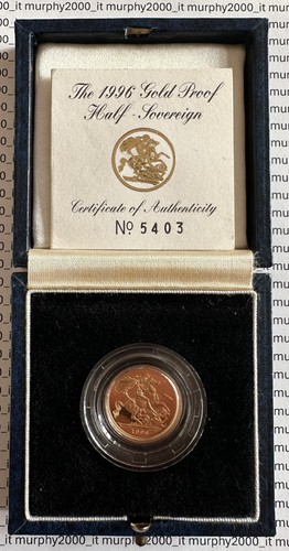 1996 gold proof - half, sovereign