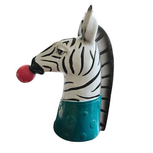 Zebra head planter decorative - zebra,