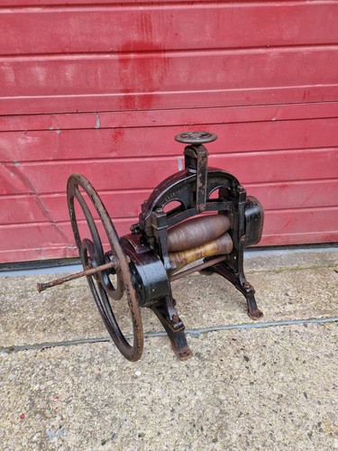 Vintage leather mangle - vintage,