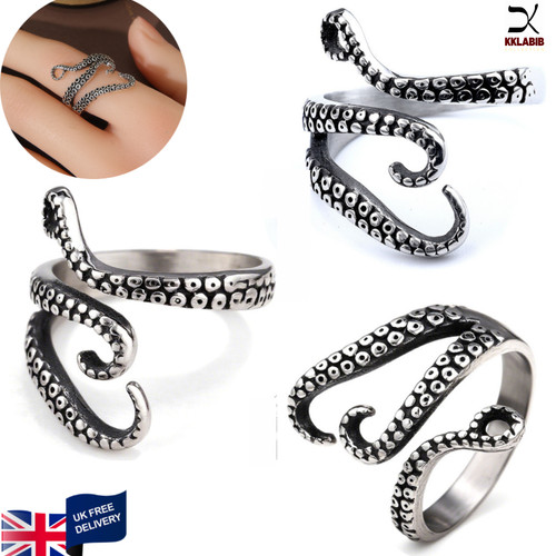 925 sterling silver - silver, octopus