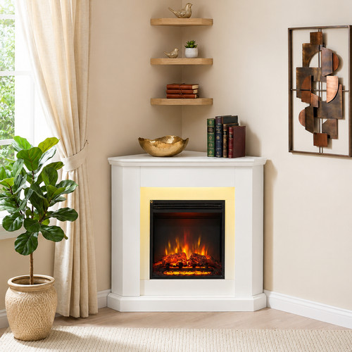 Corner electric fireplace - corner,