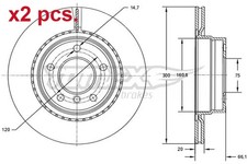 X2 PCS REAR BRAKE DISC ROTOS