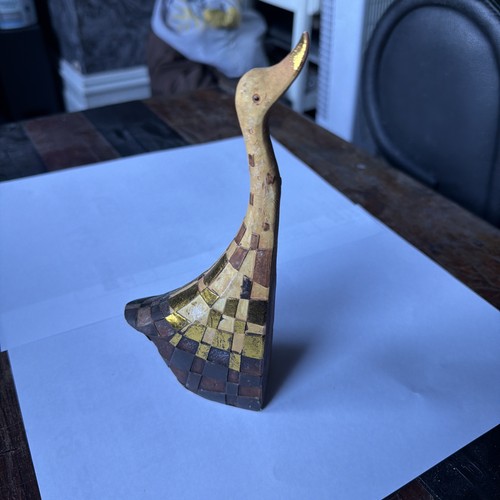 Artisan crafted wooden duck - wooden,