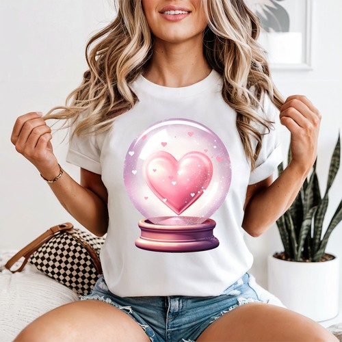 Cute love heart snow globe - love,