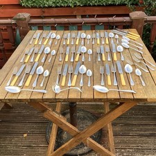 56 Piece Silver Plated Cutlery Set With Extra Pieces