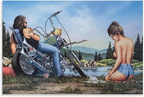 David mann motorcycle - motorcycle, art