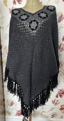 Hand made crochet poncho - made,