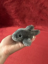 Small Vintage Grey Dolphin/ Shark Fluffy Soft Toy Plush Stuffed Animal