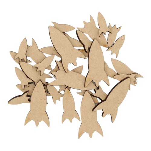 Wooden rocket mdf craft - mdf, shape