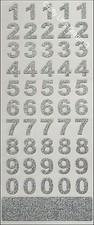 Capital Alphabet Letters or Numbers Self Adhesive Glitter Sticker Embellishment 