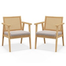 Set of 2 Rattan Accnet Chair