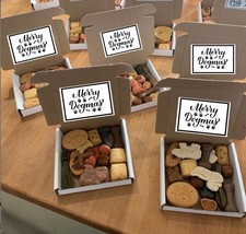 Christmas Personalised Dog treat gift boxes , biscuits dog treats , Dog Stocking