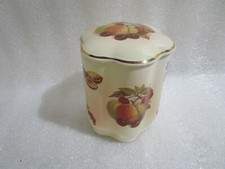 Vintage Royal Worcester Palissy Fruit Lidded Storage Jar , Ginger Pot 