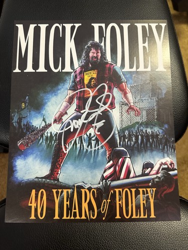 Mick foley 8x10 autograph - foley,