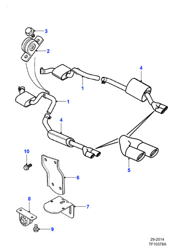 Jaguar tailpipe finisher - finisher, xk8