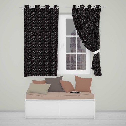 Blackout eyelet curtains - blackout, pink