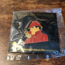 Sherlock Holmes Memorabilia Collector Pin Badge, Enamel badge, Deer stalker, NEW