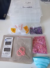 Bead mat, funnel 5x boxes, beads needles wire bundle