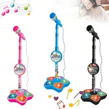 Kids Karaoke Microphone Stand Toy Portable Electronic Singing Machine Party Gift