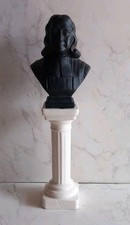 John Wesley Ceramic Black Basalt Small Bust 14.5cm Hx10cmW VGC.