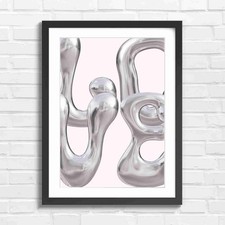 Chrome Abstract Sculpture Art