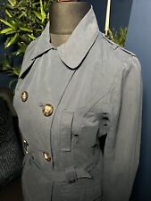 Musto 064 Ocean Racing Short Trench Coat Jacket Belted Mac Blue Womens Uk 10