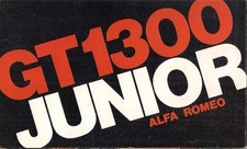 Alfa Romeo Giulia 1300 GT Junior 1971-1972 UK Market Foldout Sales Brochure