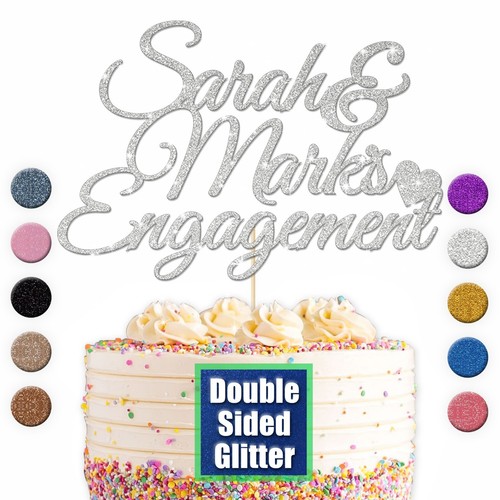 Engaged cake topper - engaged,