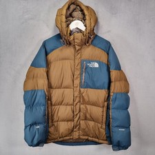 The North Face 700 Hyvent Jacket Mens Large Brown Blue Down Filled Coat Puffer