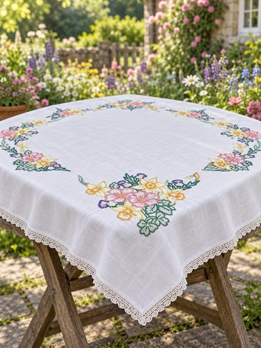 Vintage hand embroidered - hand,