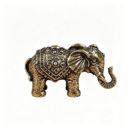 Solid brass elephant figurine - solid,
