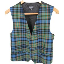 Mens Tartan Waistcoat 38”