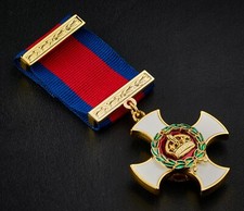 Full Size Elizabeth II Distinguished Service Order DSO Medal & Ribbon. Enamel