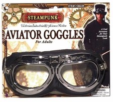 Unisex Steampunk Aviator Goggles Clockwork Orange Fancy Dress Cosplay Eyewear