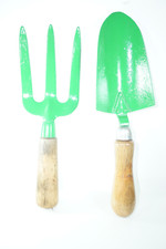 Vintage 1970's Old English Style Garden Hand Trowel & Fork Potting tools