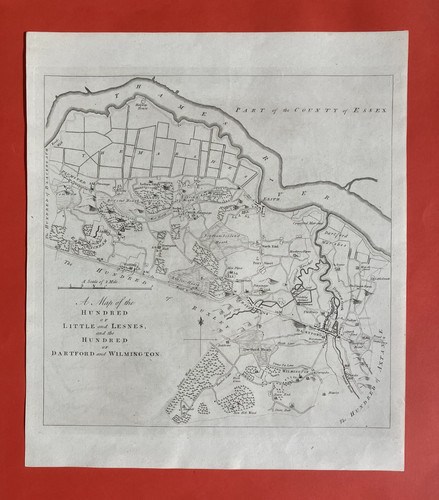 Kent map hundred - map,