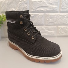 Womens CAT Caterpillar Lyric Cord Corduroy Black Lace Up Boots UK 5 38 EUR 