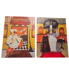 2 BISTRO CAFE CHEF CANVAS