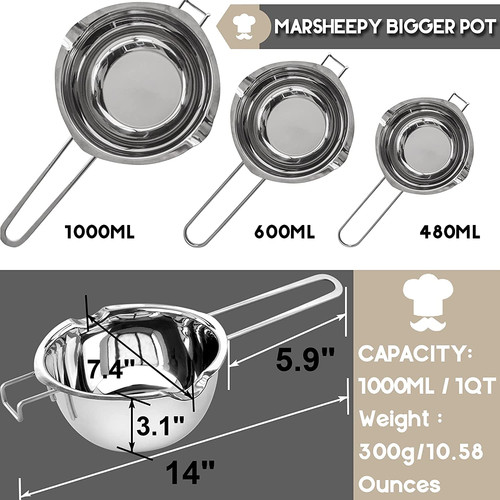 1000ml 1qt double boiler - 1000ml/1qt,