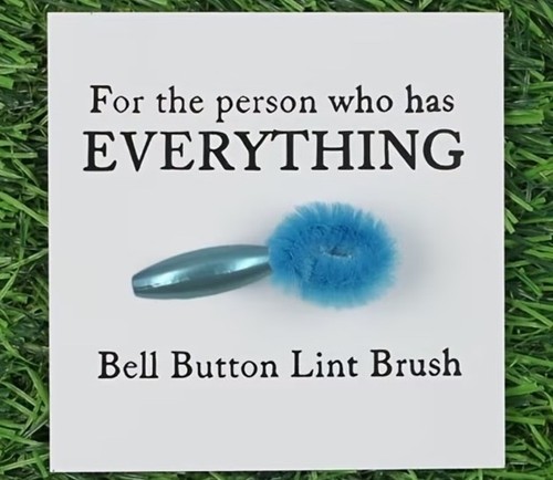 Belly button lint - button, gag