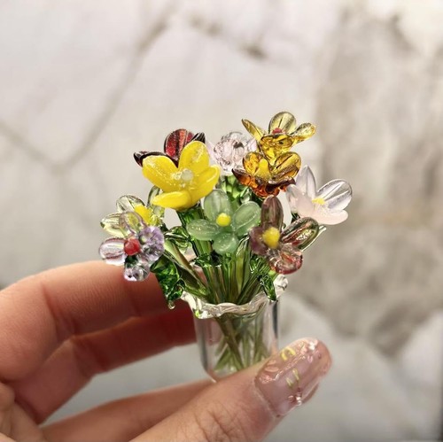 11pcs cute mini glass - cute, flower