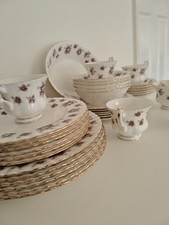 The Royal Albert "Sweet Violets" Bone China 36 Piece Dinnerware Set