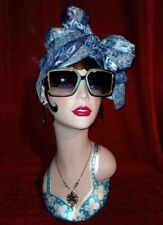 Ted Lapidus womens Teal & gold Vintage oversized wide rim designer Sunglasses