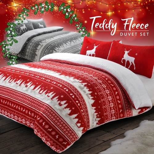 Teddy xmas nordic duvet cover - xmas,