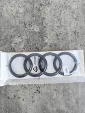 AUDI A5 TT 2015+ BADGE Rear Boot Rings Emblam Gloss Black CURVED 192mm New