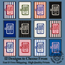Sardine Tin Print Retro