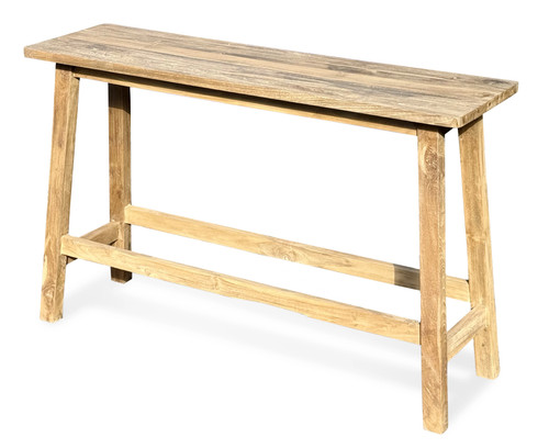Reclaimed teak console table - teak,