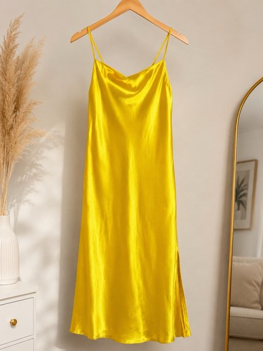Zara yellow satin - zara,